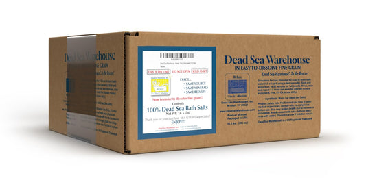 Dead Sea Warehouse dead sea salts ready for a soothing, mineral-rich soak