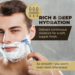 Deadeye Dick's shave butter silky-texture provides easy razor glide
