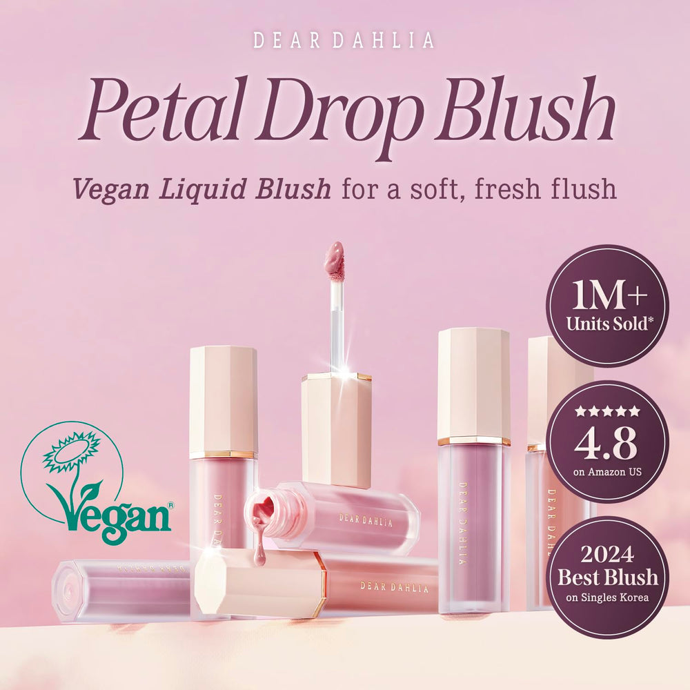 DEAR DAHLIA Petal Drop Blush Flesh swirl demonstrates buildable color on skin