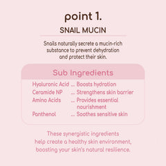 DEARBOO Glass Skin Snail Serum drop application shows lightweight hydration.