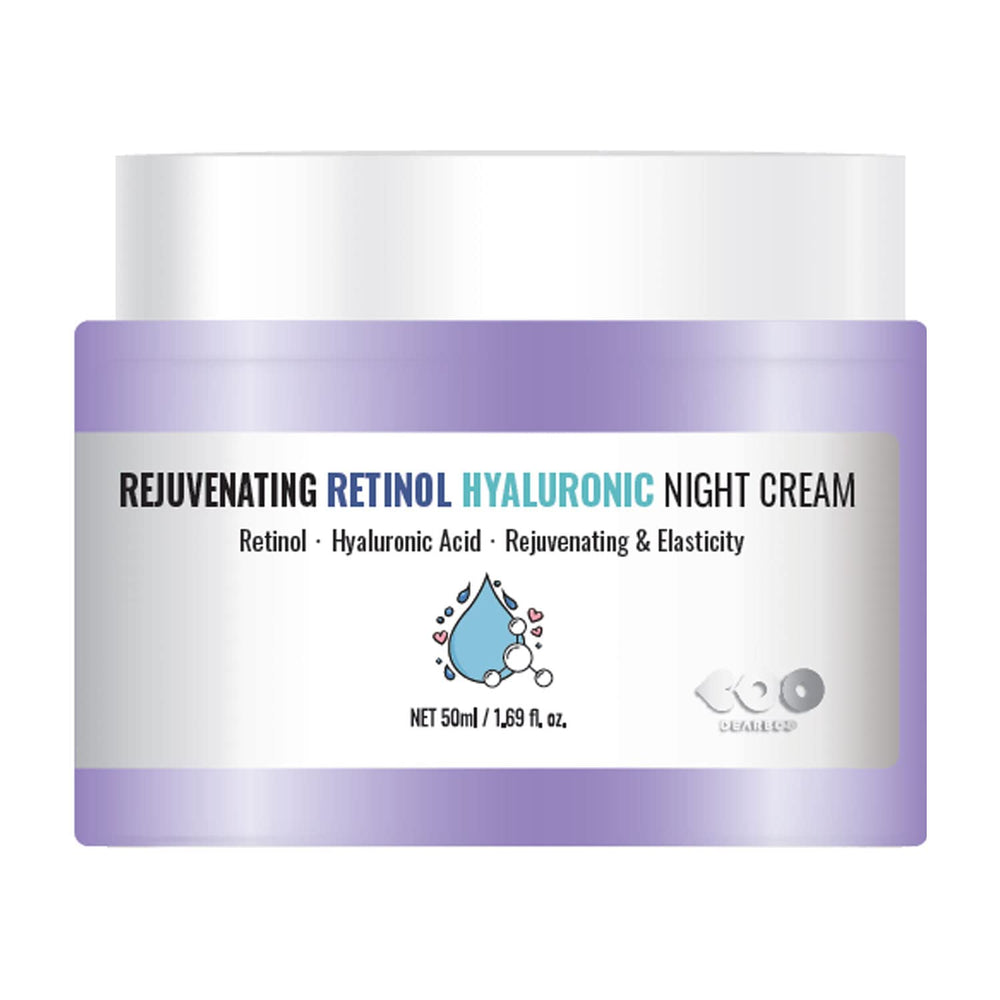 DEARBOO Rejuvenating Night Cream bottle for hydrated, smoother-looking skin.