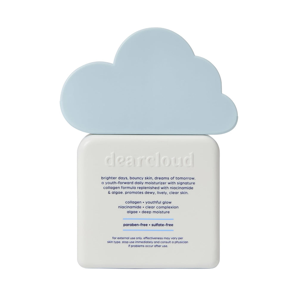 Dearcloud collagen cream swirl close-up shows rich texture and smooth application