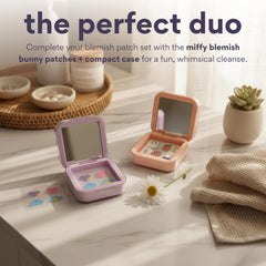Dearcloud compact case with mirror keeps patches portable and ready