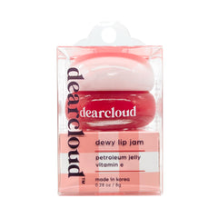 Dearcloud Dewy Lip Jam deep cherry color detail with shine and moisture