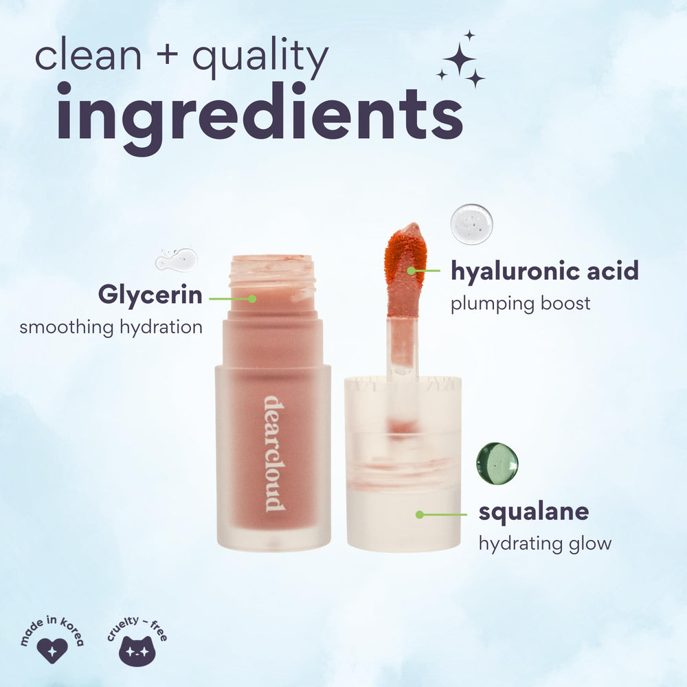 Applying Dearcloud Gentle Crush Serum Blush with fingers for quick sheer tint