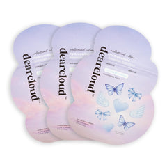 Dearcloud hydrocolloid patches with butterfly design for gentle overnight blemish care.