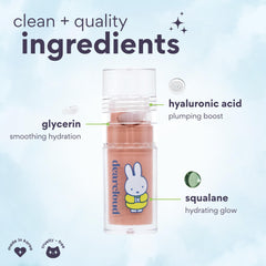 Dearcloud Miffy Gentle Crush Serum Blush swirl on cheek achieves dewy finish with buildable color