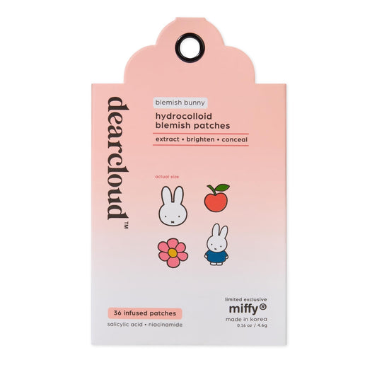 Dearcloud Miffy patches face close-up for discreet blemish coverage