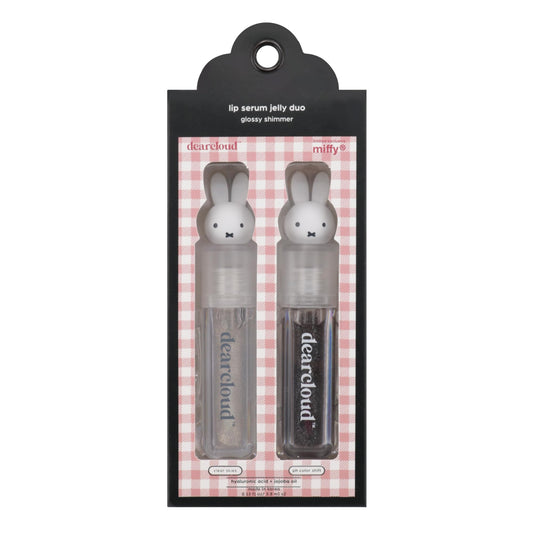 Dearcloud Miffy lip serum jar close-up showing rich hydration for smooth lips.