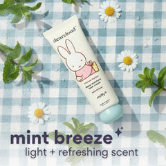 Peppermint swirl detail of Dearcloud Miffy Rescue Butter Foot Cream for cooling feel
