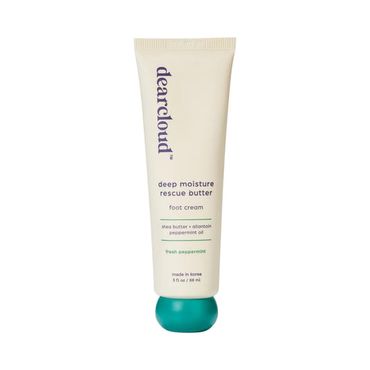 Dearcloud Rescue Butter Foot Cream for cracked heels with deep hydration.