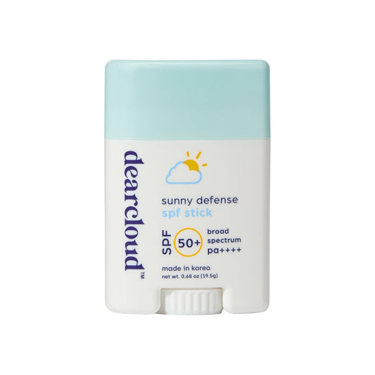 dearcloud Sunny Defense Sunscreen Stick packaging shown for on-the-go protection.