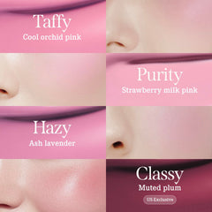 Dear Dahlia vegan liquid blush bottle with marble packaging.