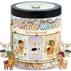 DEARMINE Positive Moose Jar with 60 cards for daily motivation and calm.
