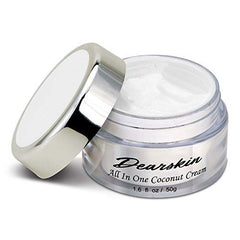 Dearskin All-In-One Coconut Cream texture close-up highlights creamy finish