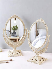DECADENCE 360-degree rotating vanity mirror enables flexible angles for comfortable grooming.