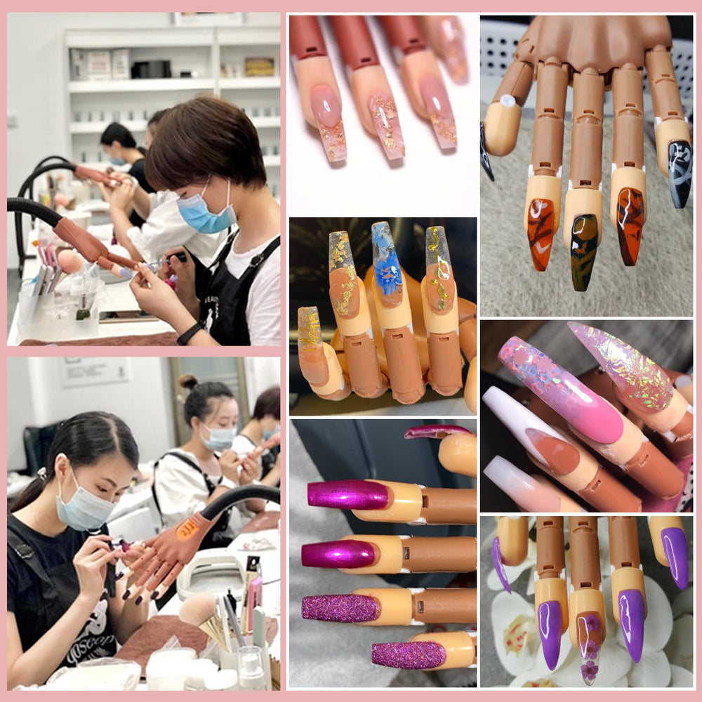 Deciniee pink acrylic powder for versatile practice in sculpting and color blending.