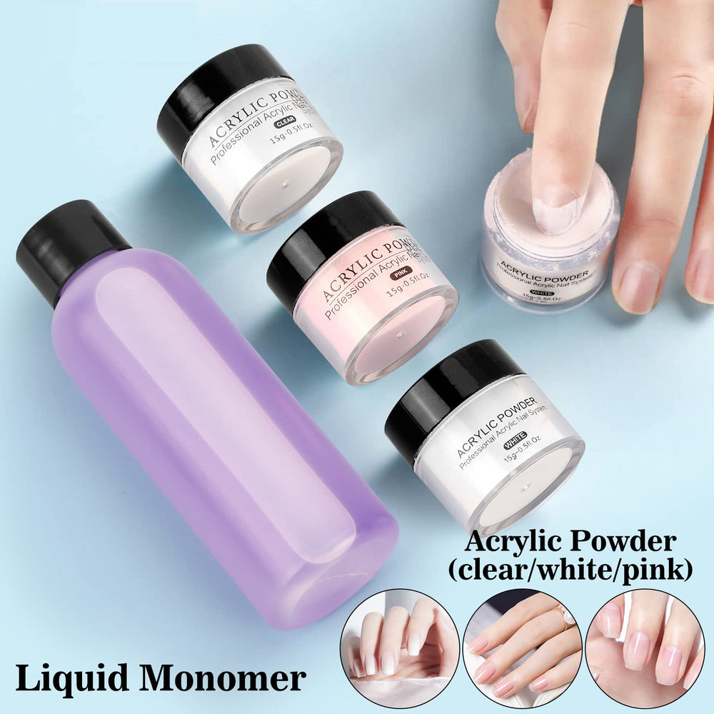 Deciniee french tips and nail glue provide clean, durable nail art options.