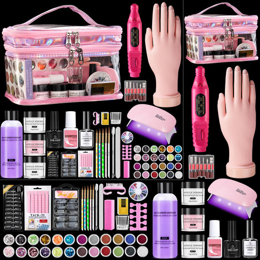 Deciniee nail kit for beginners with pink box, ideal for at-home manicures and learning.