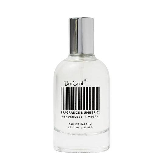 DedCool 01 Taunt bottle, long-lasting bergamot-vanilla scent for daily wear.