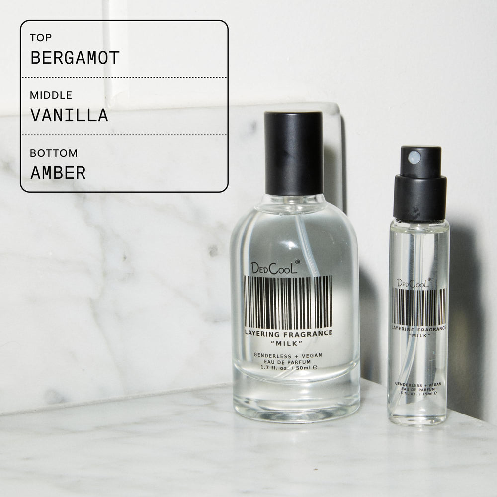 DedCool 01 Taunt fragrance pour, capturing bright citrus and vanilla warmth.