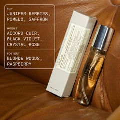 DedCool Blonde bottle on vanity highlighting clean ingredients and non-toxic luxury.