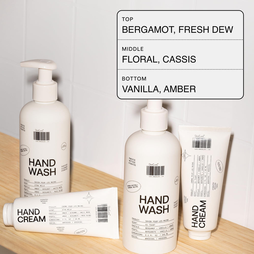 DedCool Taunt Hand Wash eco packaging highlighting vegan, carbon-neutral design.