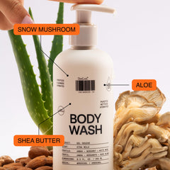 DedCool Taunt ingredients panel highlighting snow mushroom and shea butter