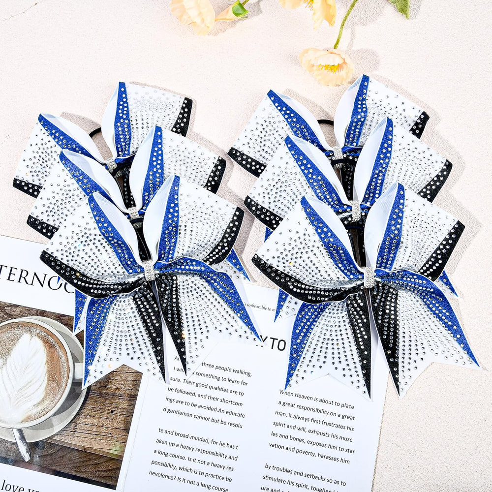 Model wearing DEEKA bows showcasing bold color and shine