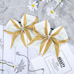 DEEKA six-pack cheer bows set for coordinated team outfits.