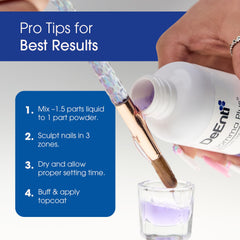 Nomma Plus sculpted acrylic nails with a salon-quality finish.