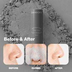 DEEOM Blackhead Remover Stick exfoliating texture shown for gentle skin refining.