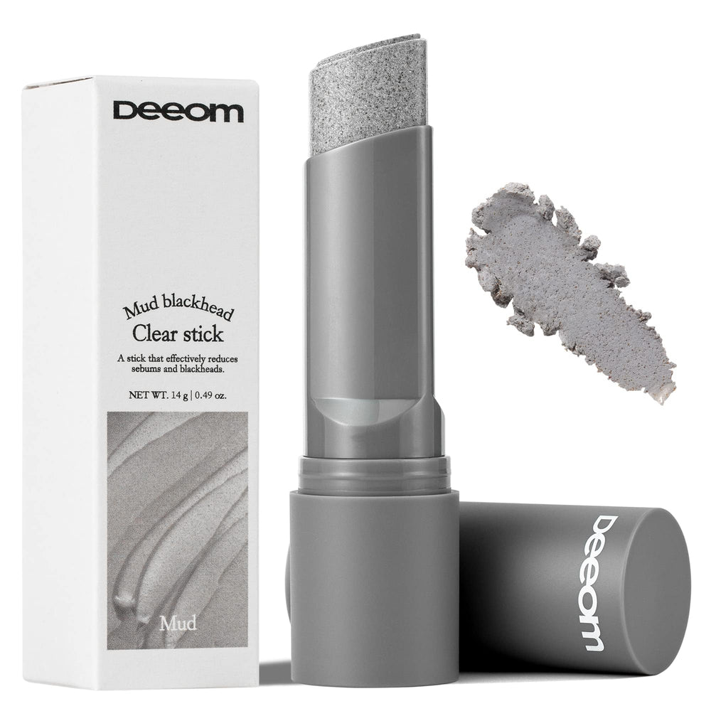DEEOM Blackhead Remover Stick packaging photo showing compact, travel-friendly design for busy mornings.