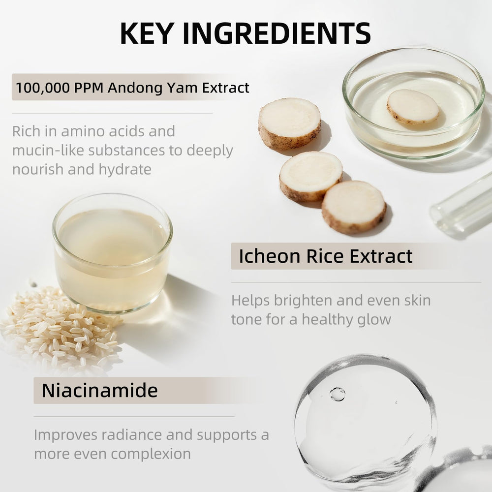 DEEOM Real Yam toner with rice water and niacinamide brightening potential