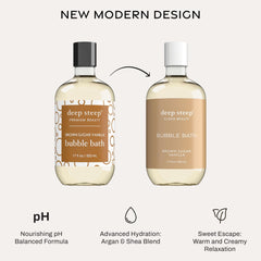 Deep Steep Bubble Bath lather highlights relaxing aromatic soak potential