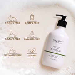Deep Steep vegan claim label closeup for clean beauty