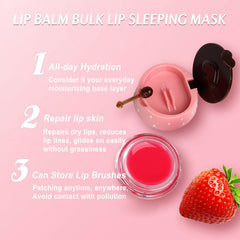 Deepmind cherry flavor lip balm providing rich moisture and smooth lips