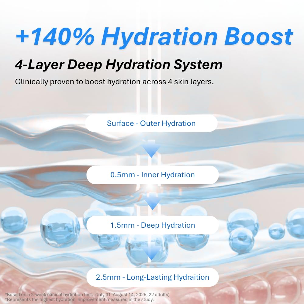 Mineral-rich Deep Sea Water visual suggesting hydration boost