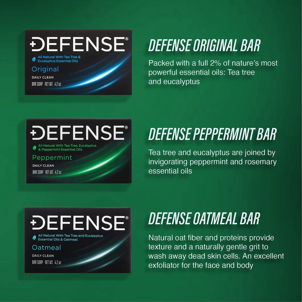 Defense Soap eucalyptus oil drops emphasize a refreshing cleansing experience