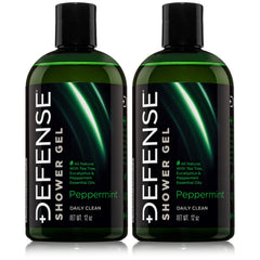 Defense Soap Peppermint Tea Tree Body Wash bottle for a refreshing post-workout cleanse