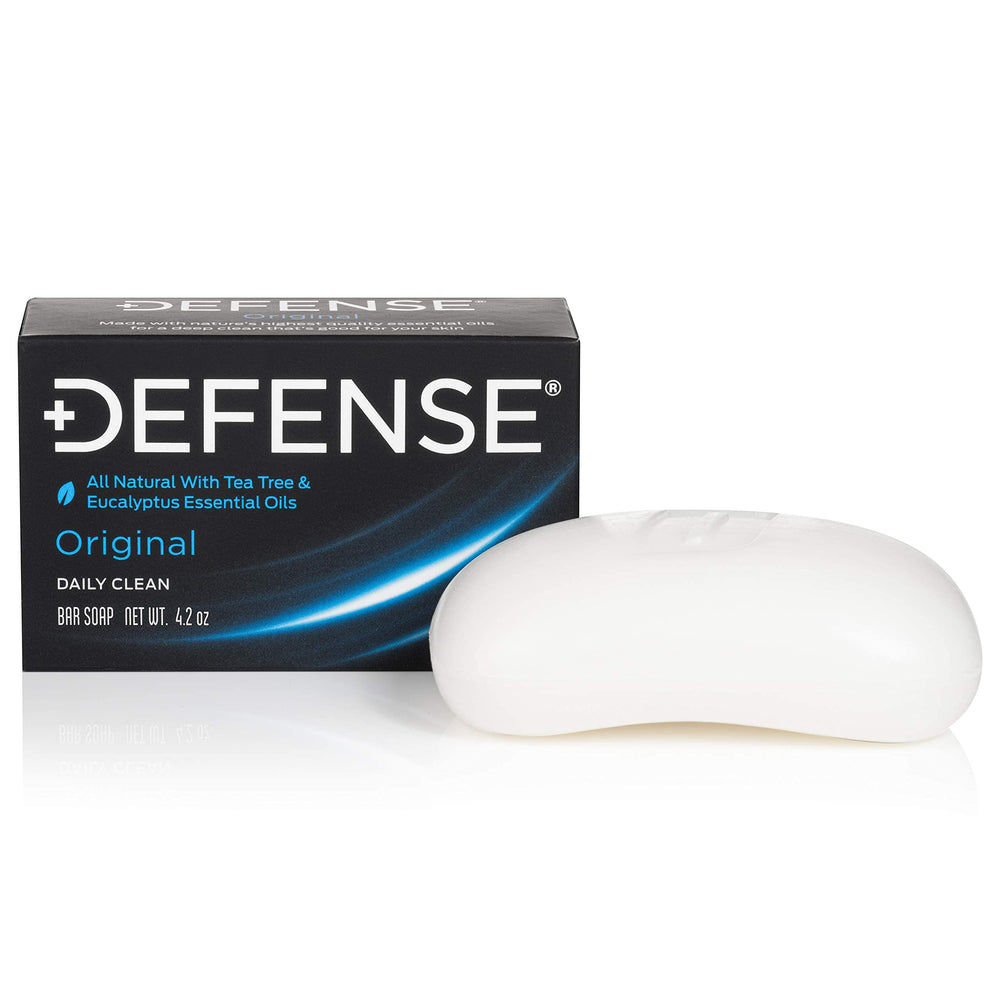 Ingredients focus tea tree and eucalyptus oils in the Defense Soap bar