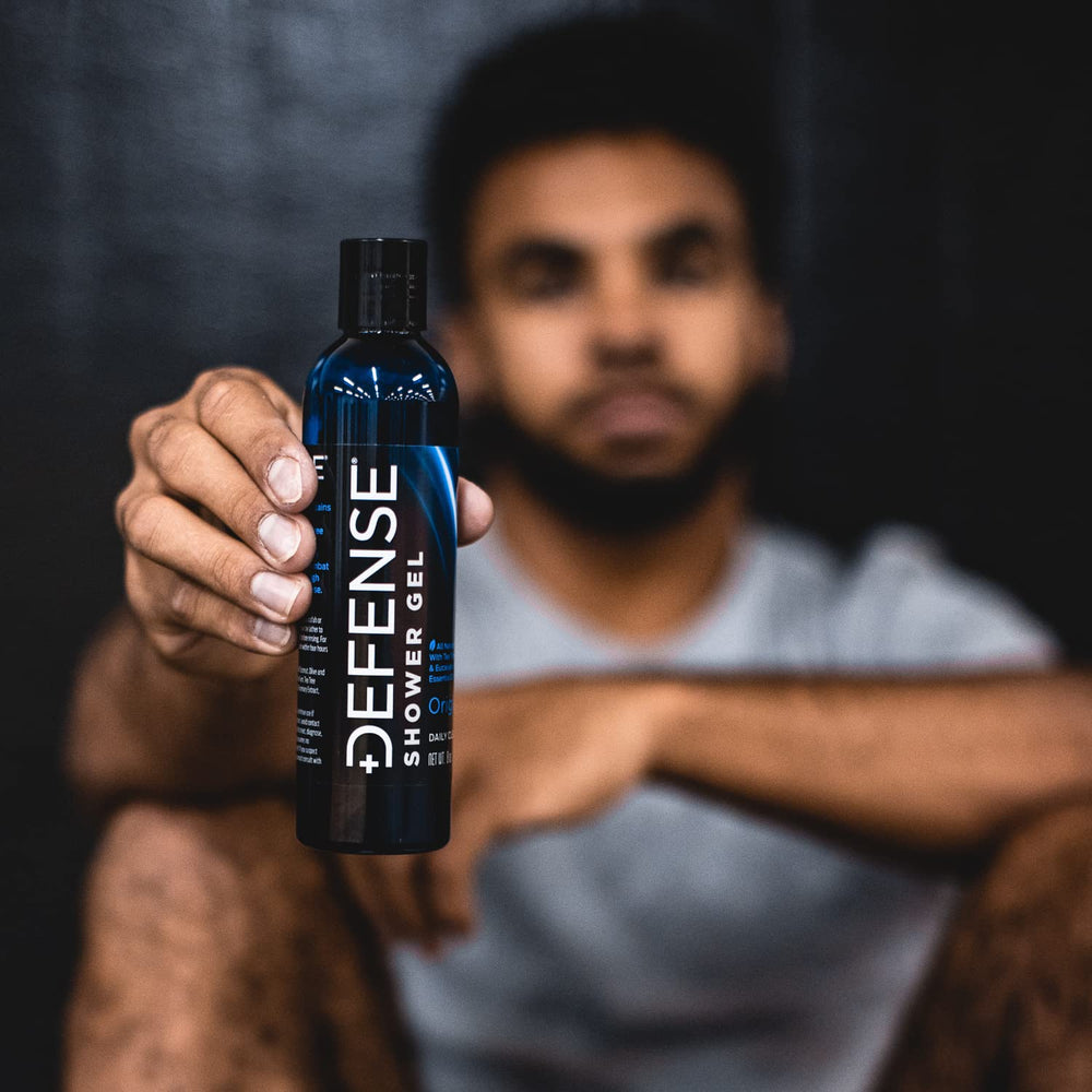 Defense Soap Tea Tree Body Wash helps manage post-workout residue with a scent-free rinse.