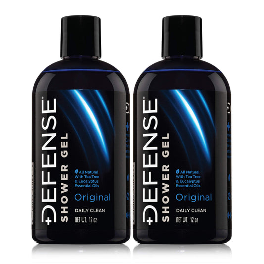 Defense Soap Tea Tree Body Wash bottle highlights natural ingredients for a refreshing cleanse