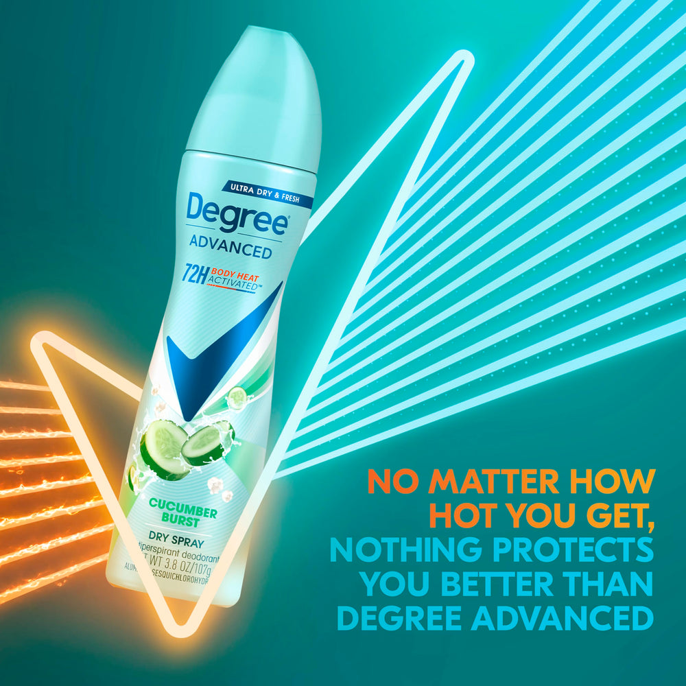 Box of Degree Cucumber Burst 3-pack demonstrates value and convenience for users.