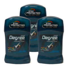 Degree Cool Rush deodorant front bottle showing all-day cooling protection for men