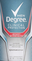 Degree Men three-pack box showing reliable protection for active days.