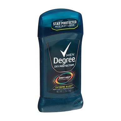 Degree Men Extreme Blast underarm freshness for daily wear.