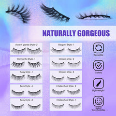 DEJAVIA lash-styles-variety ten natural looks for versatile occasions.