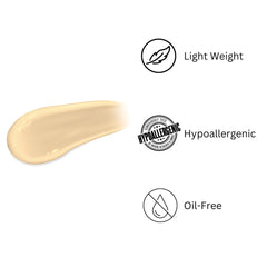Texture swatch of Tepezcohuite Night Cream, oil-free formula for lightweight moisture.