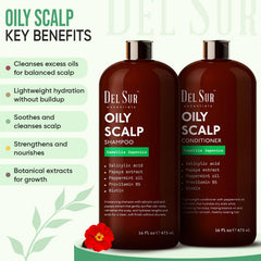 DEL SUR Clarifying Shampoo close-up foam indicates gentle cleansing for oily roots